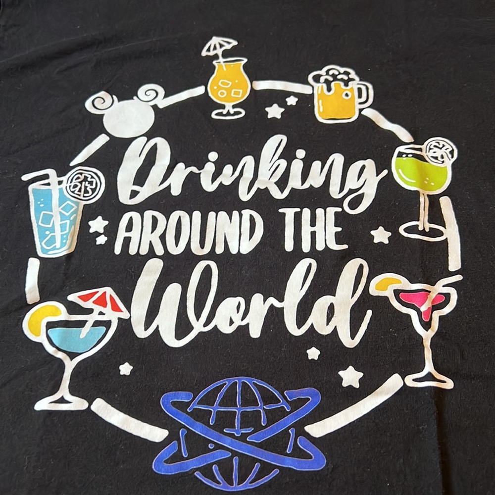 Disney EPCOT Drinking Around the World T Shirt
